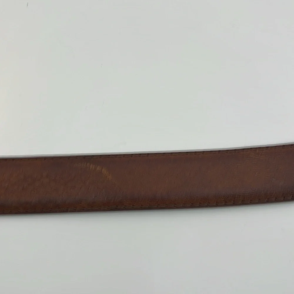 FOSSIL Brown Distressed Leather Belt with Brass Buckle & Tip - Men’s size 38